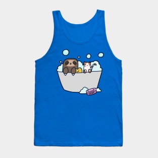 Sloth Kitty Bath Tank Top